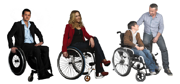 personnes en fauteuil roulant habillée par la marque MA